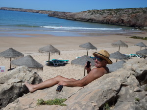 Algarve Beach Boy at work Zavial