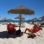 Bier Super Bock zum arbeiten Sagres Martinhal Strand Algarve